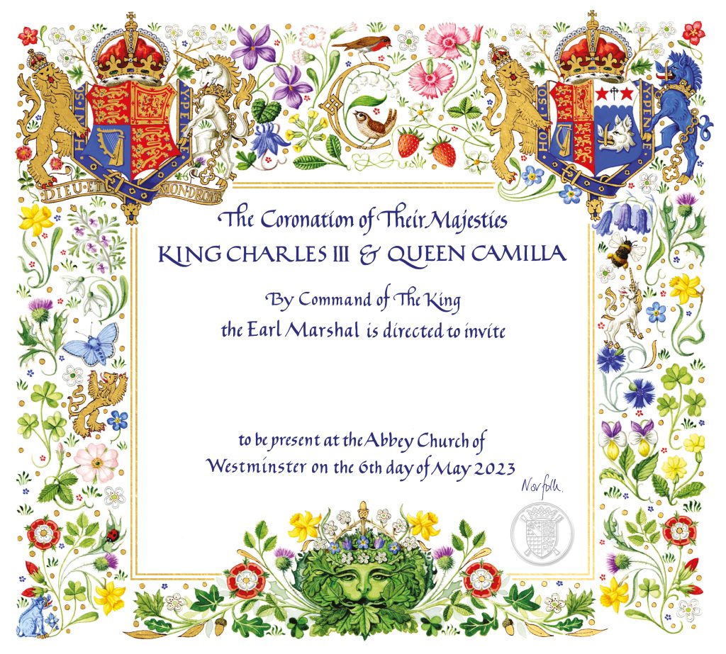 Коронация КарлаIII в Лондоне. Приглашение на церемонию 
